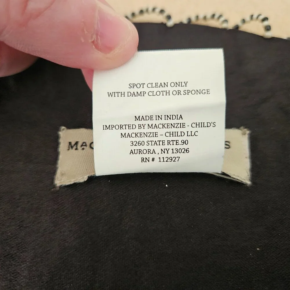 RARE MACKENZIE CHILDS SPIDER WEB COURTLY CHECK HALLOWEEN FALL PLACEMAT CHARGER